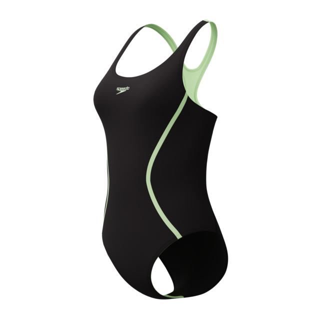 Speedo Badeanzug »SOLID SPLICE MEDALIST 1PC BLU/DKBLU« für aktives Schwimmen und Fitnesstraining, mit Vier-Wege-Stretch