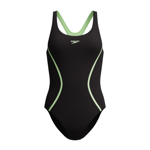 Speedo Badeanzug »SOLID SPLICE MEDALIST 1PC BLU/DKBLU« für aktives Schwimmen und Fitnesstraining, mit Vier-Wege-Stretch