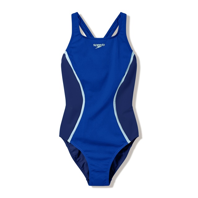 Speedo Badeanzug »SOLID SPLICE MEDALIST 1PC BLU/DKBLU« für aktives Schwimmen und Fitnesstraining, mit Vier-Wege-Stretch