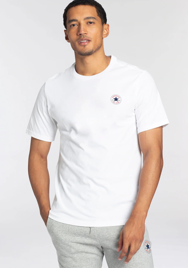 Converse T-Shirt »CORE CHUCK PATCH TEE« Kurzarmdesign, mit Rundhalsausschnitt, ohne Verschluss, aus Baumwolle