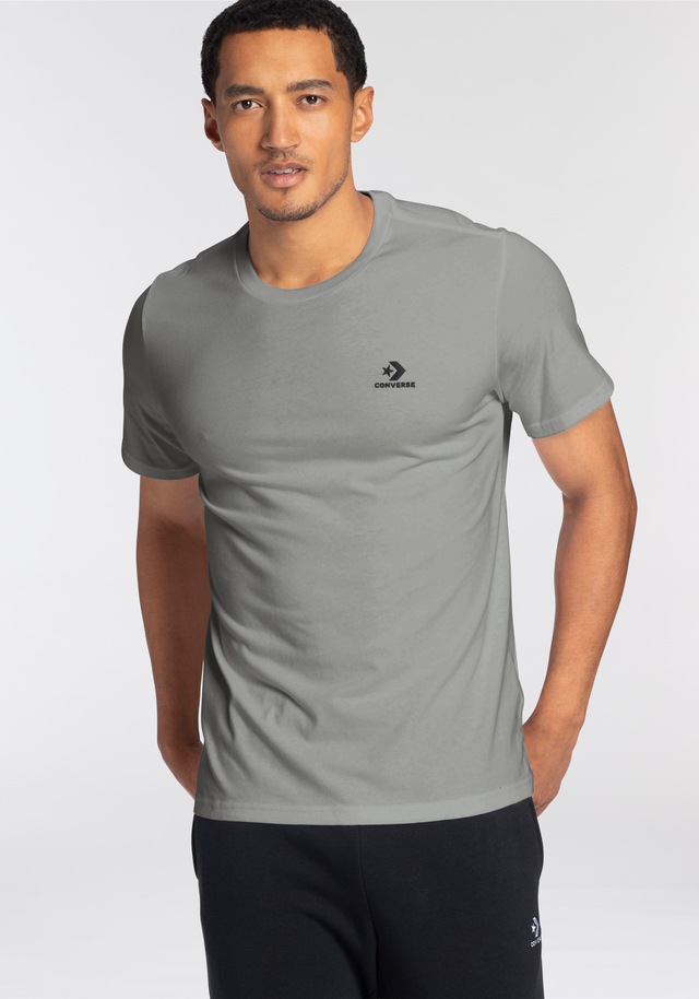 Converse T-Shirt »STAR CHEV EMB TEE« Kurzarm, mit Rundhalsausschnitt, ohne Verschluss, aus Baumwolle
