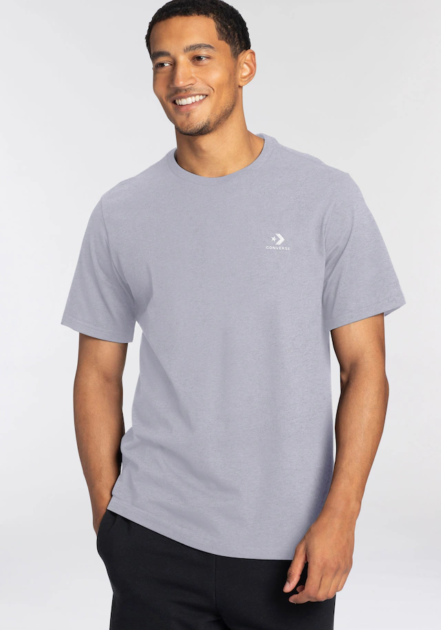 Converse T-Shirt »STAR CHEV EMB TEE« Kurzarm, mit Rundhalsausschnitt, ohne Verschluss, aus Baumwolle