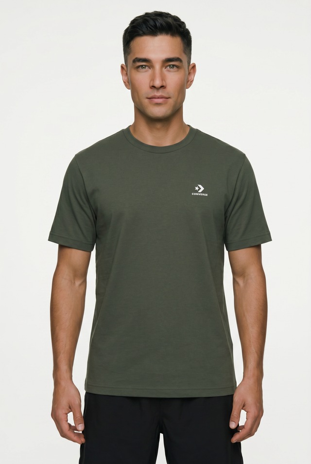 Converse T-Shirt »STAR CHEV EMB TEE« Kurzarm, mit Rundhalsausschnitt, ohne Verschluss, aus Baumwolle