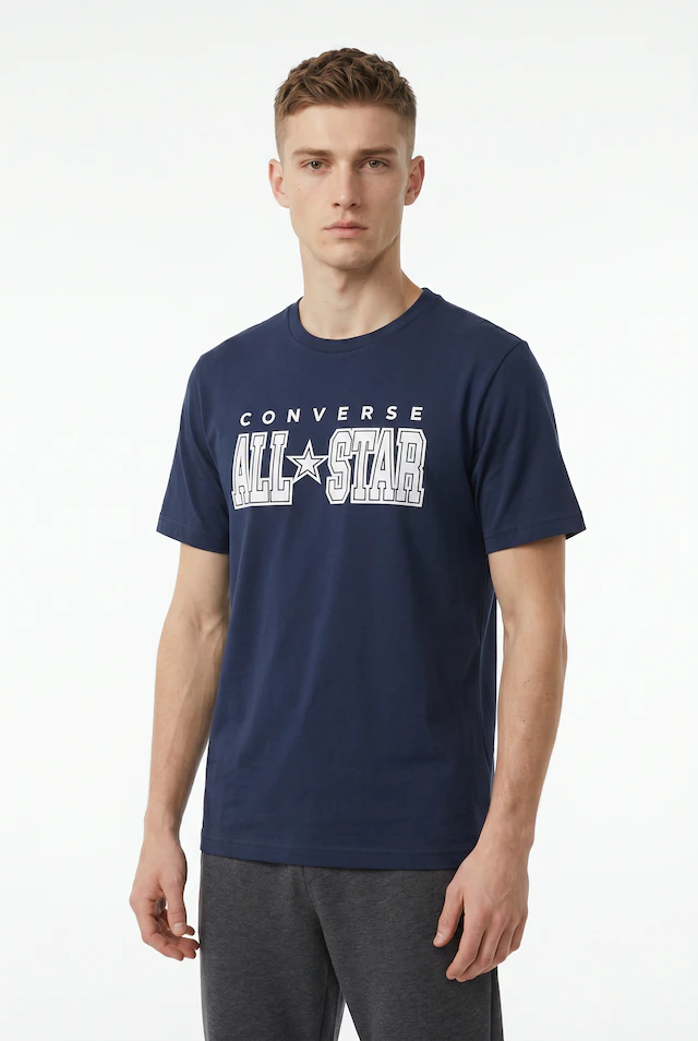 Converse T-Shirt »CONVERSE ARCH ALL STAR TEE« Kurzarm, mit Rundhalsausschnitt, aus Baumwolle und Polyester