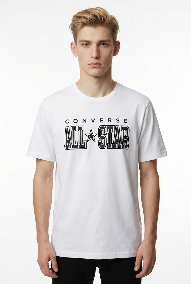 Converse T-Shirt »CONVERSE ARCH ALL STAR TEE« Kurzarm, mit Rundhalsausschnitt, aus Baumwolle und Polyester