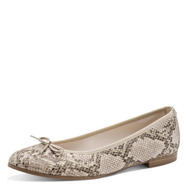 Tamaris Ballerina , Schlupfschuh, Frühlingsschuh, Businessschuh im Animal Look