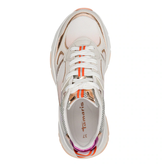 Tamaris Plateausneaker , Freizeitschuh, Halbschuh, Schnürschuh in farbenfrohen Design