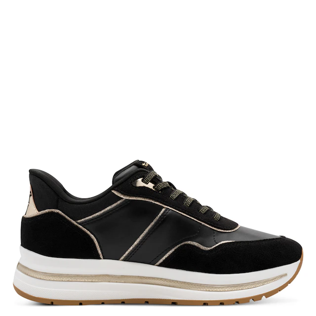 Tamaris Plateausneaker , Freizeitschuh, Halbschuh, Schnürschuh mit Kontrast-Paspellierung