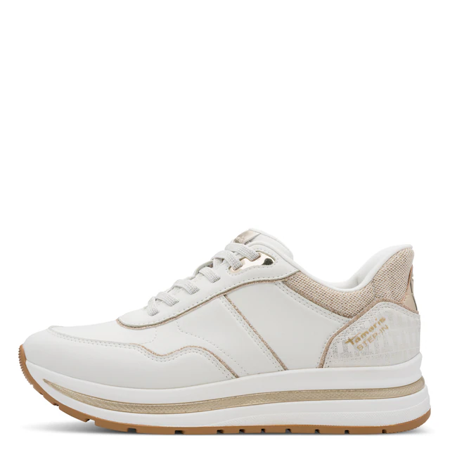 Tamaris Plateausneaker , Freizeitschuh, Halbschuh, Schnürschuh mit Kontrast-Paspellierung