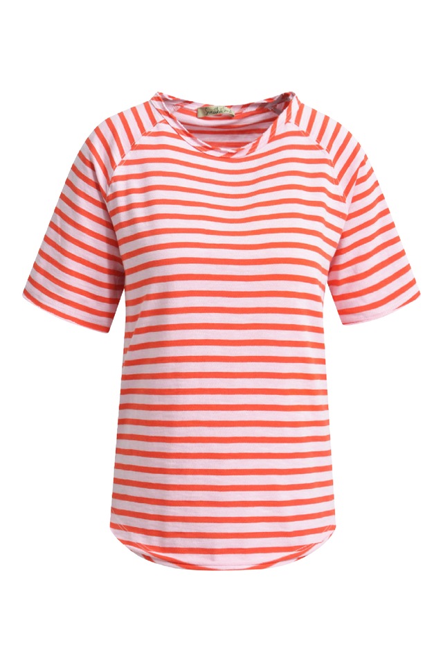 Smith & Soul Rundhalsshirt mit offener Kante am Ausschnitt