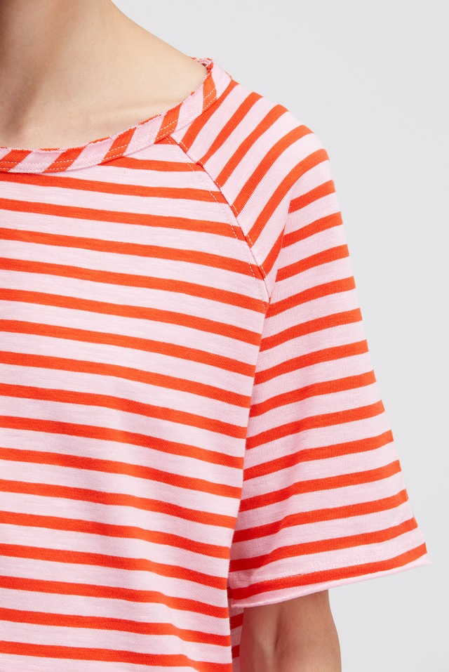 Smith & Soul Rundhalsshirt mit offener Kante am Ausschnitt