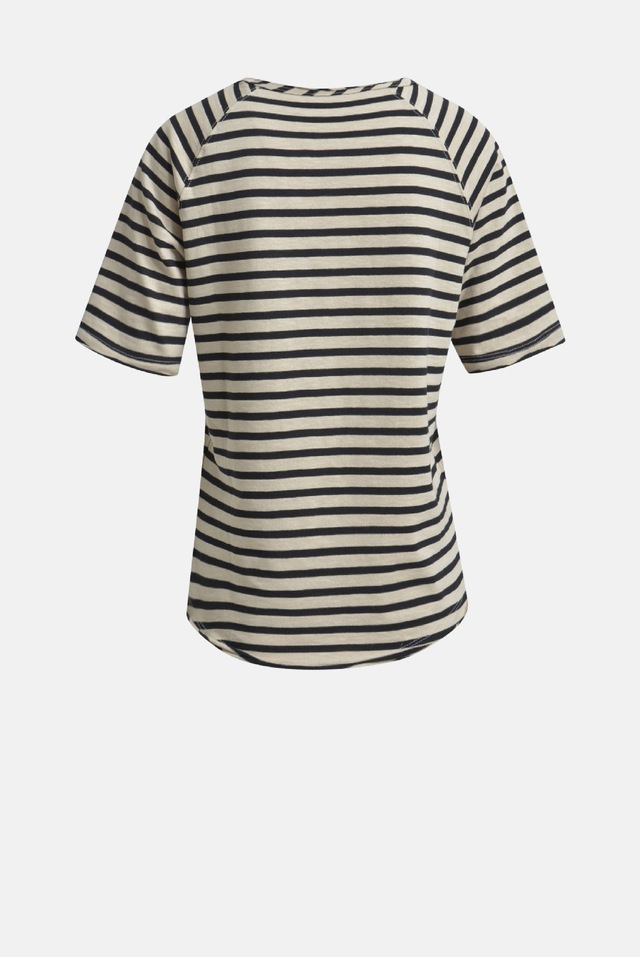 Smith & Soul Rundhalsshirt mit offener Kante am Ausschnitt