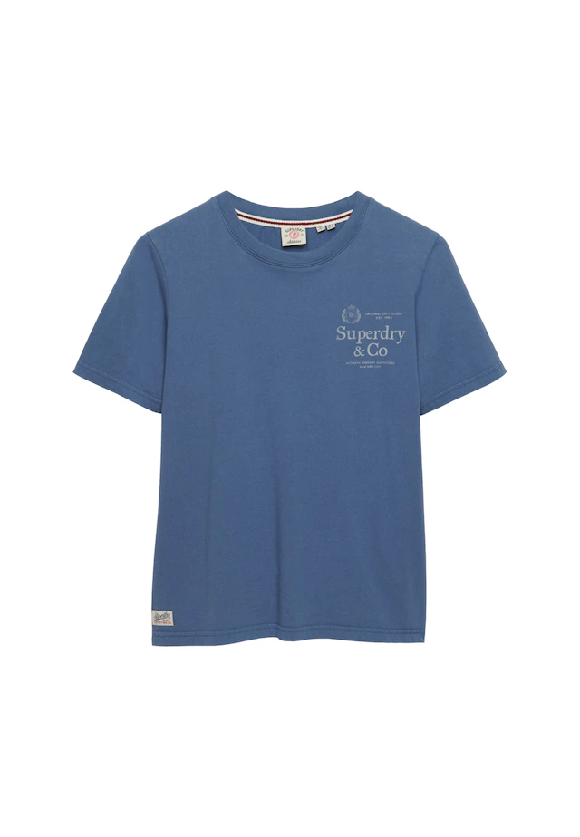 Superdry Print-Shirt »LUXE CASUAL RLXD TEE« aus Baumwolle und Single Jersey, Relaxed Fit, mit Rundhalsausschnitt