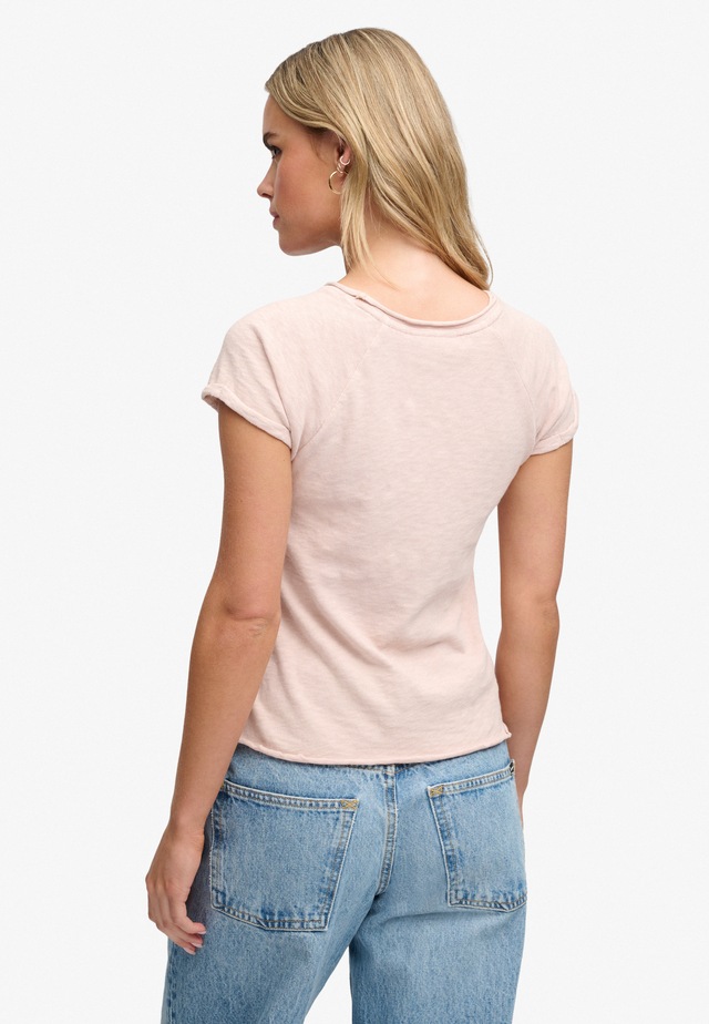 Superdry Kurzarmshirt »ATH ESS SLUB GRAPHIC TEE« Baumwolle, skinny fit