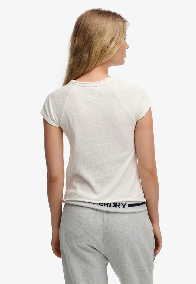 Superdry Kurzarmshirt »ATH ESS SLUB GRAPHIC TEE« Baumwolle, skinny fit