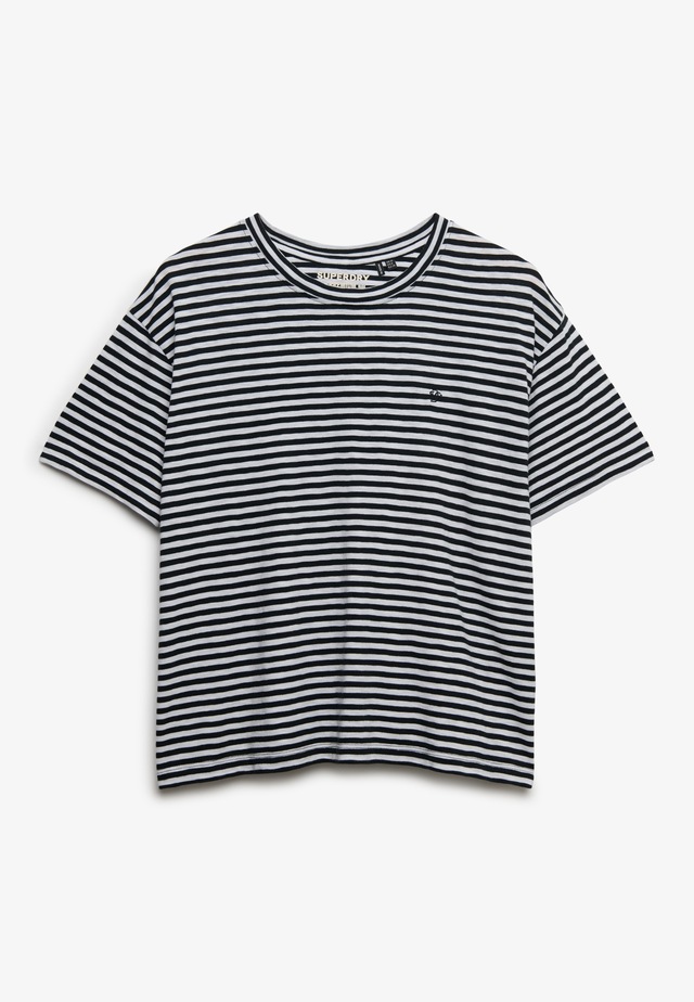 Superdry T-Shirt »STUDIOS CREW TEE« mit Markenlabel, aus Baumwollmischung, Relaxed Fit, Kurzarm