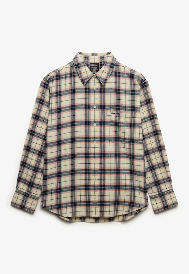 Superdry Karobluse »CHECK FLANNEL RELAXED SHIRT« Baumwolle, relaxed fit, aus weichem Flanell
