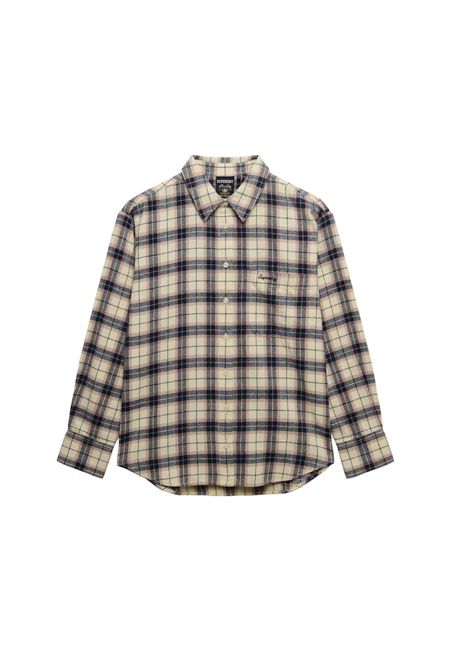Superdry Karobluse »CHECK FLANNEL RELAXED SHIRT« Baumwolle, relaxed fit, aus weichem Flanell