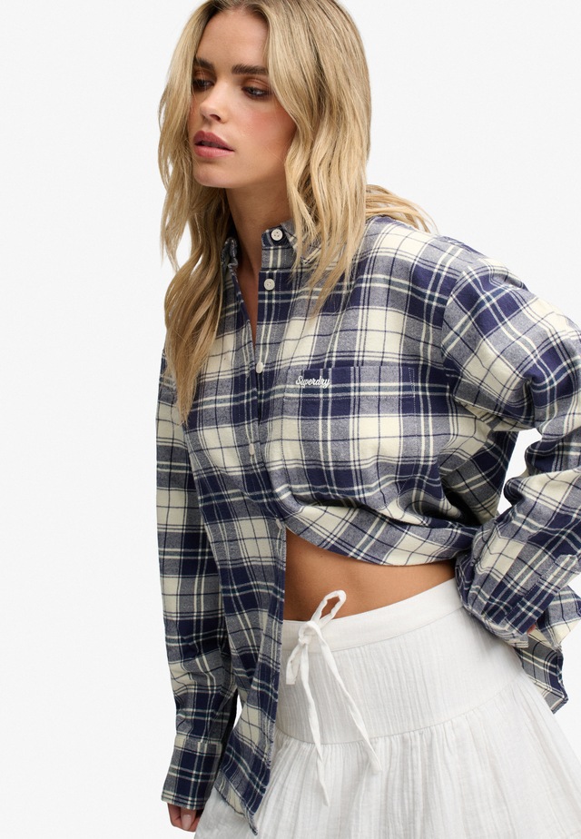 Superdry Karobluse »CHECK FLANNEL RELAXED SHIRT« Baumwolle, relaxed fit, aus weichem Flanell