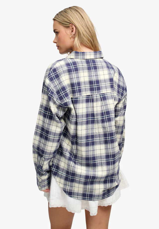 Superdry Karobluse »CHECK FLANNEL RELAXED SHIRT« Baumwolle, relaxed fit, aus weichem Flanell
