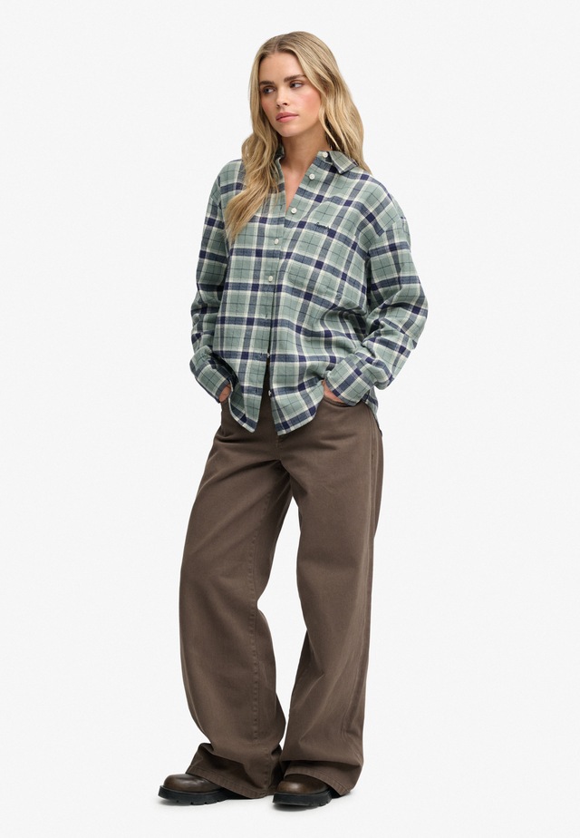 Superdry Karobluse »CHECK FLANNEL RELAXED SHIRT« Baumwolle, relaxed fit, aus weichem Flanell