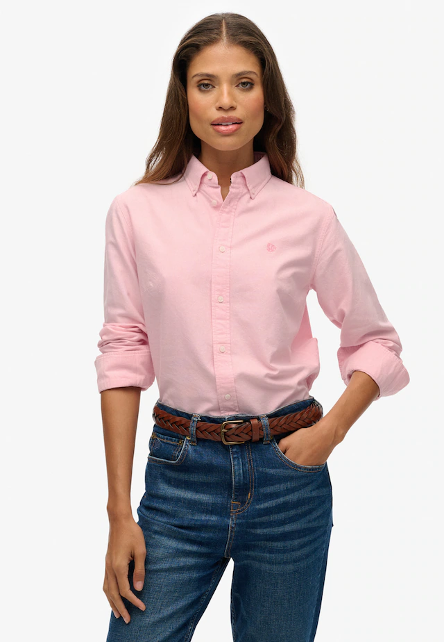 Superdry Hemdbluse »SLIM OXFORD BD L/S SHIRT« Baumwolle, slim fit