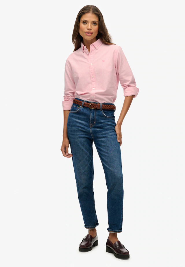 Superdry Hemdbluse »SLIM OXFORD BD L/S SHIRT« Baumwolle, slim fit