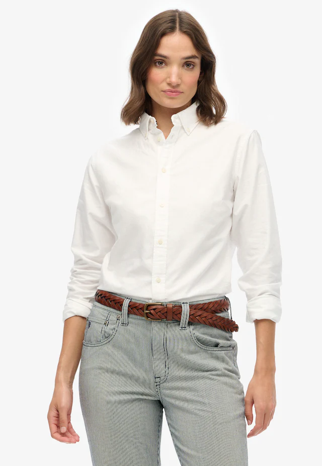 Superdry Hemdbluse »SLIM OXFORD BD L/S SHIRT« Baumwolle, slim fit