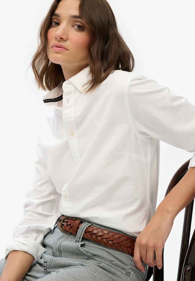Superdry Hemdbluse »SLIM OXFORD BD L/S SHIRT« Baumwolle, slim fit