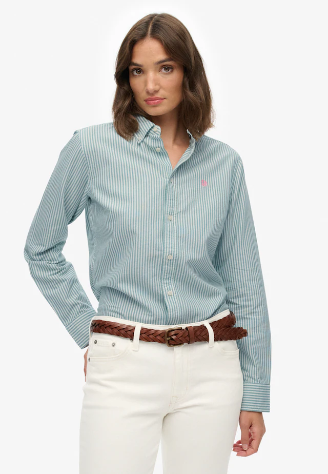 Superdry Hemdbluse »SLIM OXFORD BD L/S SHIRT« Baumwolle, slim fit