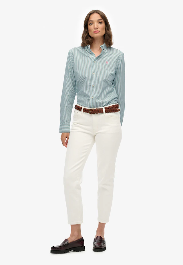 Superdry Hemdbluse »SLIM OXFORD BD L/S SHIRT« Baumwolle, slim fit