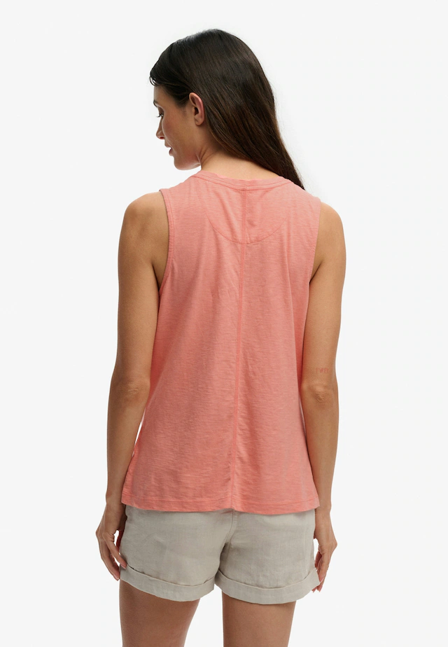 Superdry Tanktop »STUDIOS VEE NECK VEST« aus Baumwollmischung mit Lyocell, Regular Fit, ärmellos
