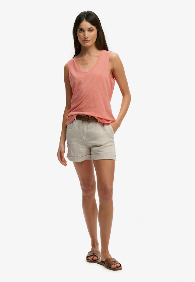 Superdry Tanktop »STUDIOS VEE NECK VEST« aus Baumwollmischung mit Lyocell, Regular Fit, ärmellos