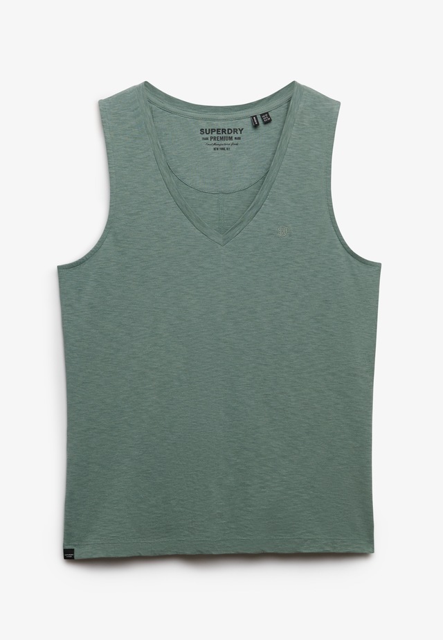Superdry Tanktop »STUDIOS VEE NECK VEST« aus Baumwollmischung mit Lyocell, Regular Fit, ärmellos