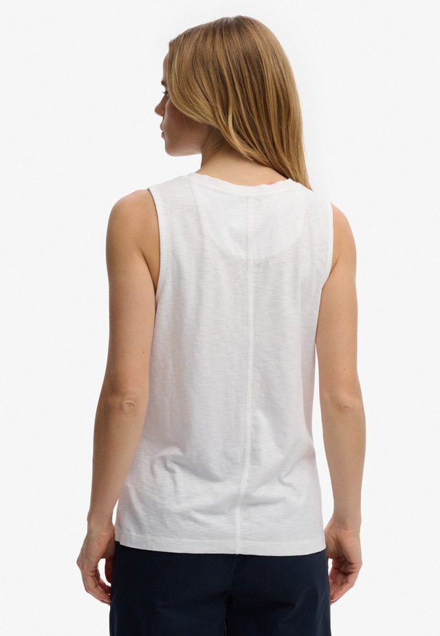 Superdry Tanktop »STUDIOS VEE NECK VEST« aus Baumwollmischung mit Lyocell, Regular Fit, ärmellos