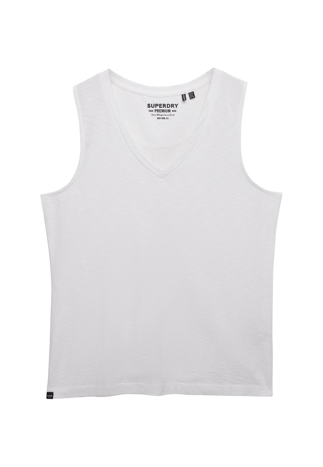 Superdry Tanktop »STUDIOS VEE NECK VEST« aus Baumwollmischung mit Lyocell, Regular Fit, ärmellos