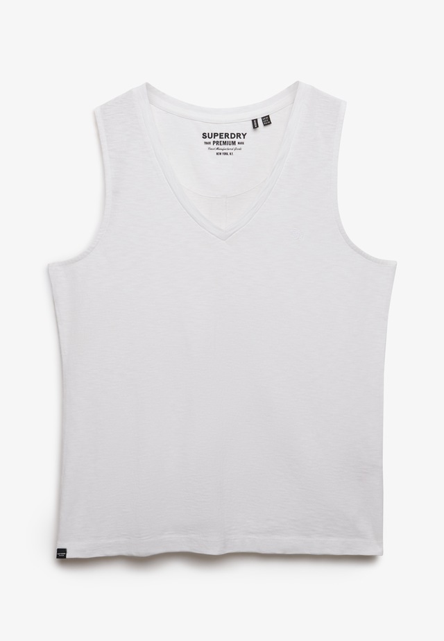 Superdry Tanktop »STUDIOS VEE NECK VEST« aus Baumwollmischung mit Lyocell, Regular Fit, ärmellos