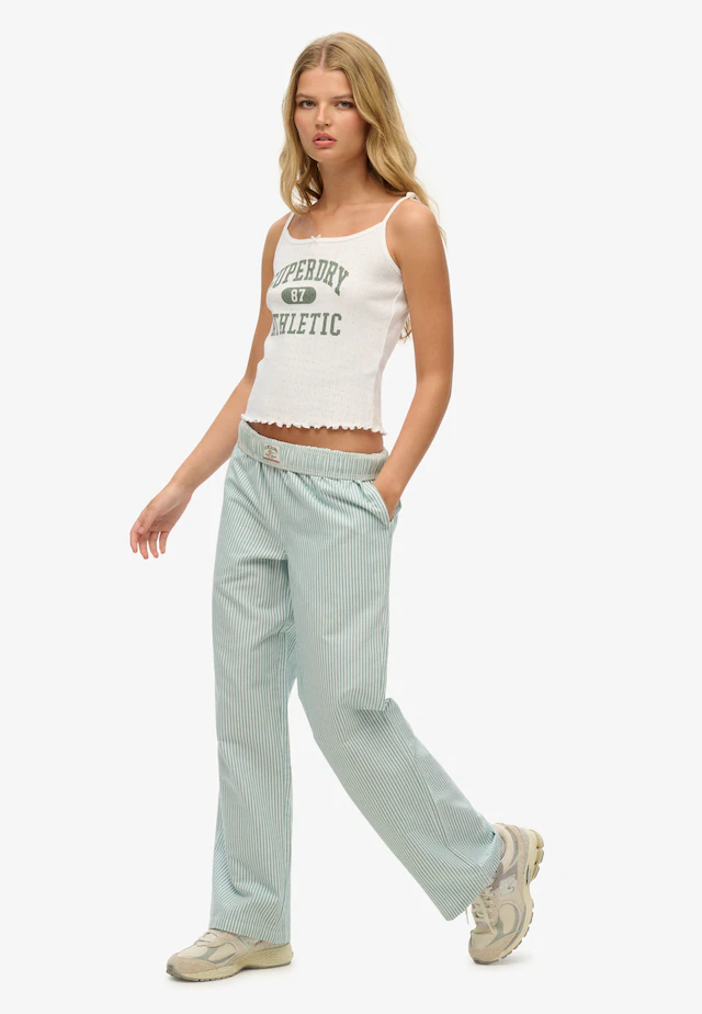 Superdry Cargohose »COTTON STRIPE ELASTIC TROUSER« aus Baumwolle und Jersey, Relaxed Fit, gestreifte Optik