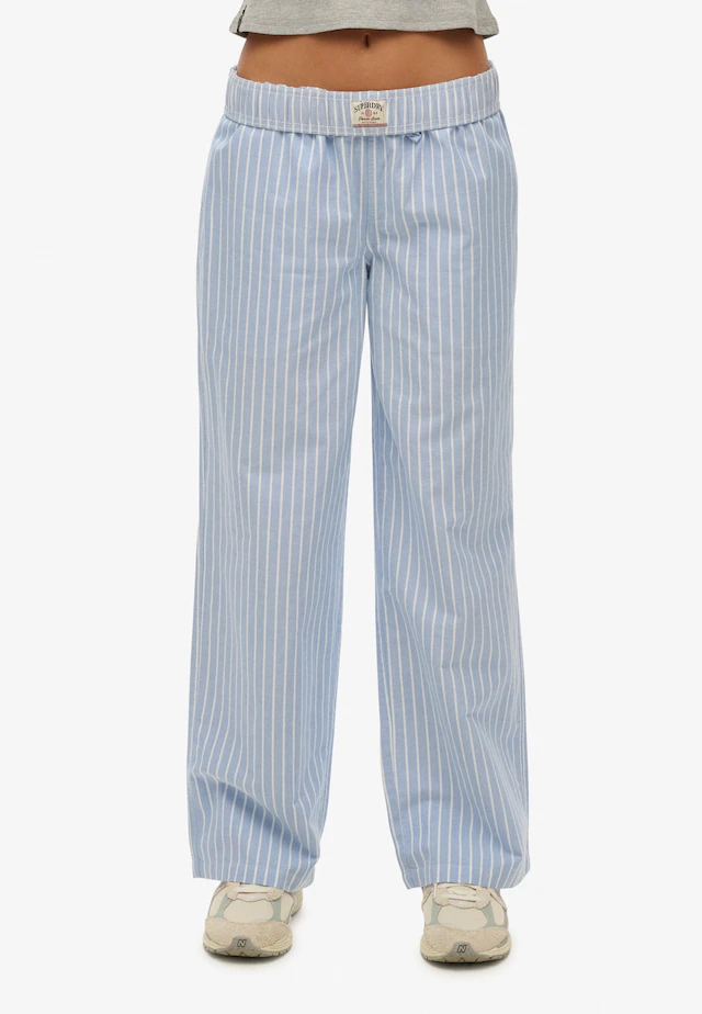 Superdry Cargohose »COTTON STRIPE ELASTIC TROUSER« aus Baumwolle und Jersey, Relaxed Fit, gestreifte Optik