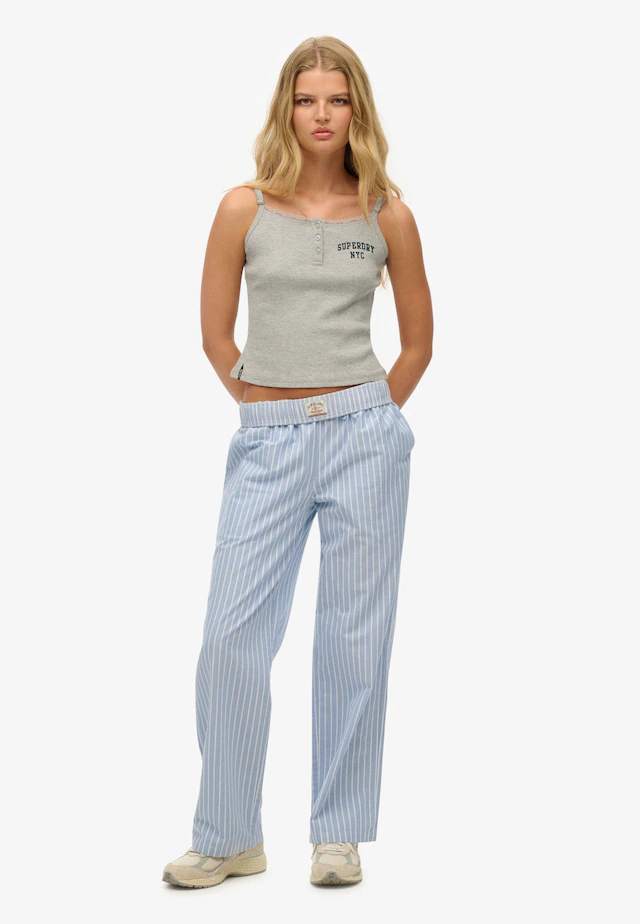 Superdry Cargohose »COTTON STRIPE ELASTIC TROUSER« aus Baumwolle und Jersey, Relaxed Fit, gestreifte Optik