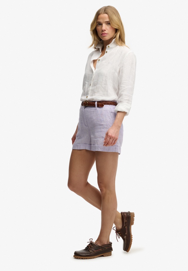 Superdry Shorts »MID RISE LINEN SHORT« aus 100% Leinen