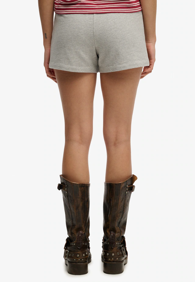 Superdry Shorts »ATH ESS JERSEY SCRIPT SHORT« mit Baumwolle und Jersey, Slim Fit, melierte Optik