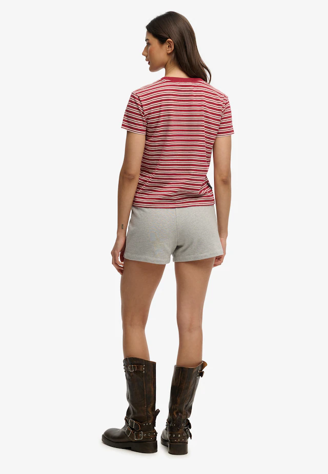 Superdry Shorts »ATH ESS JERSEY SCRIPT SHORT« mit Baumwolle und Jersey, Slim Fit, melierte Optik