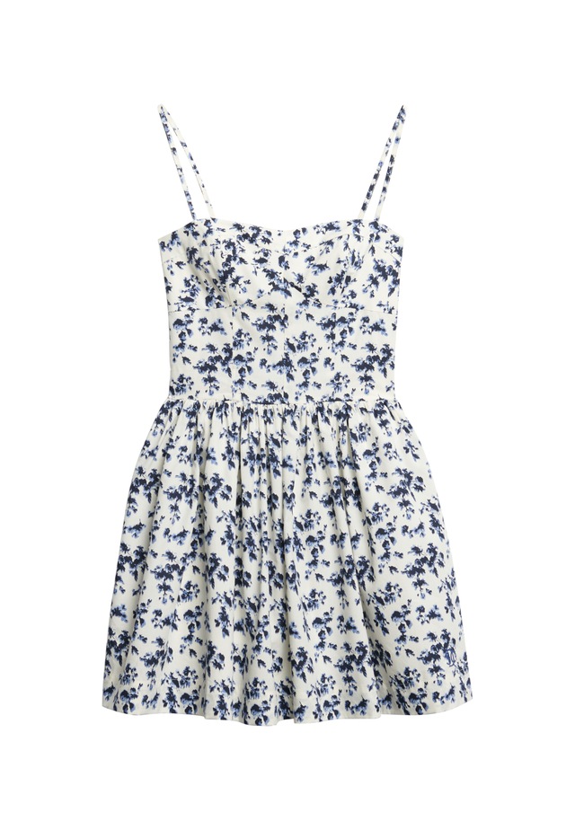 Superdry Sommerkleid »CORSET CAMI MINI DRESS« aus Baumwollmischung, Slim Fit, mit geblümtem Print, ohne Ärmel