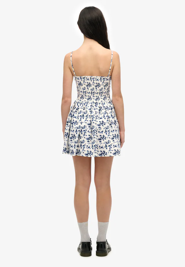 Superdry Sommerkleid »CORSET CAMI MINI DRESS« aus Baumwollmischung, Slim Fit, mit geblümtem Print, ohne Ärmel