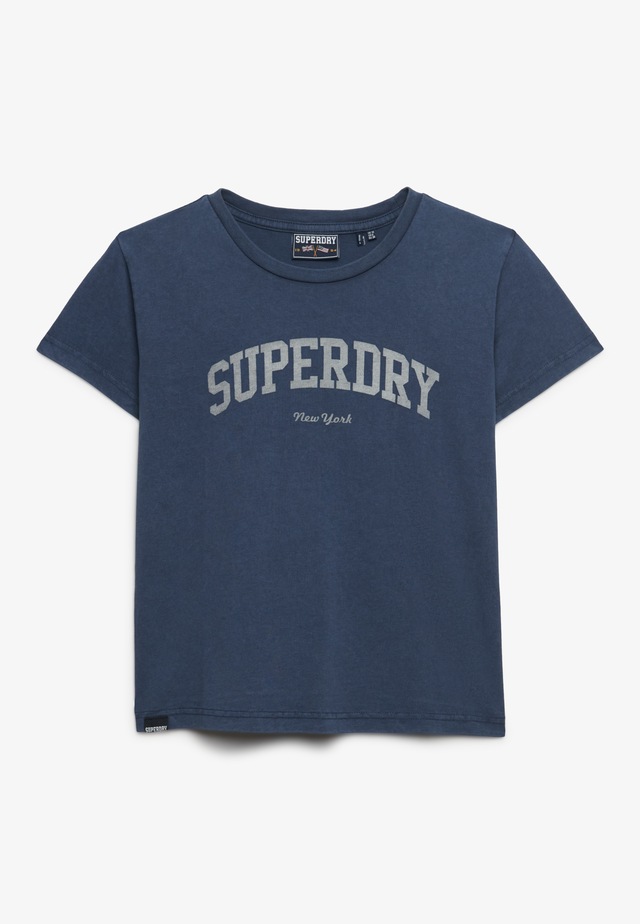 Superdry Print-Shirt »ATH ESS FITTED GRAPHIC TEE« aus Baumwolle und Single Jersey, Slim Fit, mit Rundhalsausschnitt