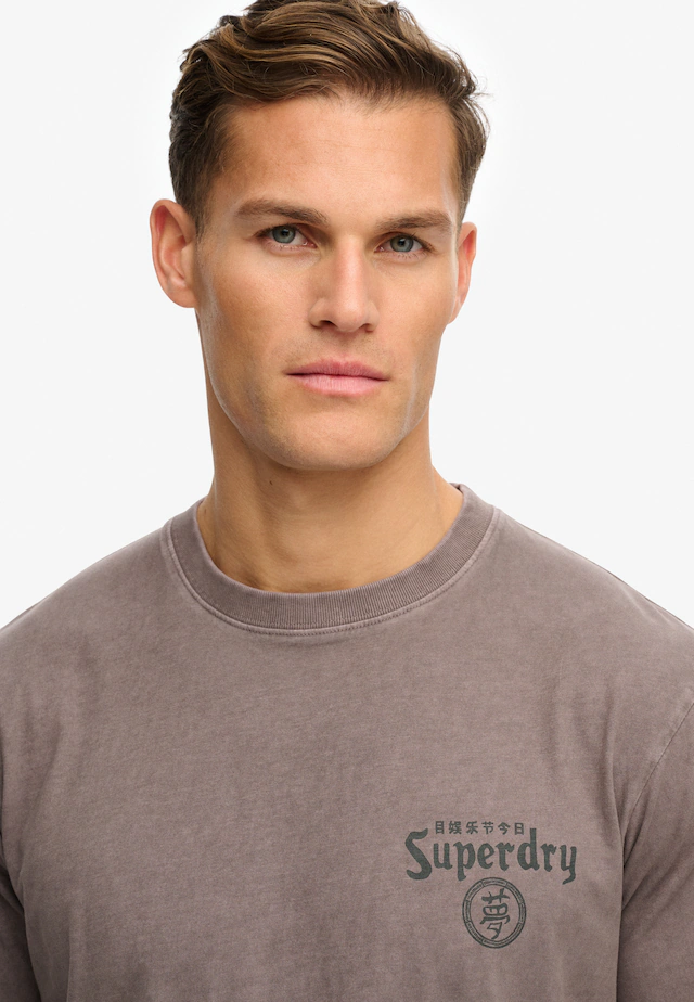 Superdry Rundhalsshirt »TOKYO NARRATIVE LOOSE TEE« mit coolem Tattoo-Print