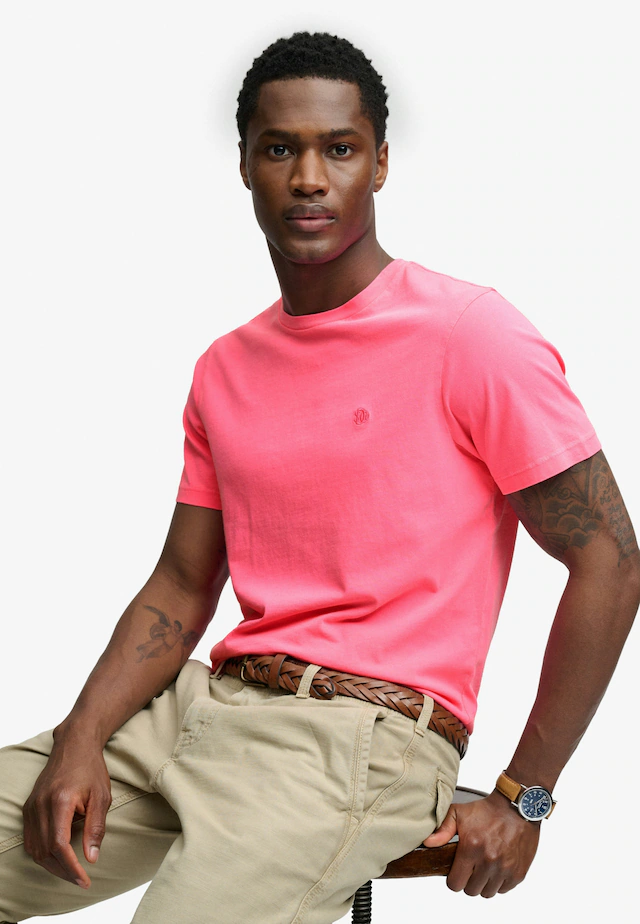 Superdry Rundhalsshirt »CLASSIC ESSENTIAL NEON TEE« Relaxed Fit, aus Baumwolle und Single Jersey, Kurzarm