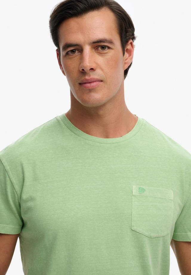 Superdry »COTTON CLASSIC LINEN PKT TEE« Baumwollmischung, relaxed fit aus luftig leichtem Baumwoll-Leinen-Mix