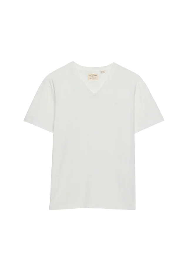 Superdry Rundhalsshirt »CLASSIC COTTON LINEN VEE« Baumwollmischung, relaxed fit aus luftig leichtem Baumwoll-Leinen-Mix